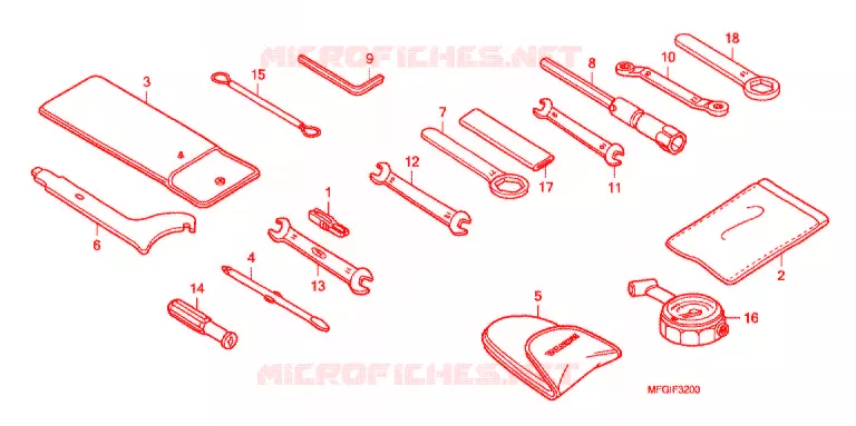GEREEDSCHAP  Honda MOTO 600 HORNET 2011  CB600FB