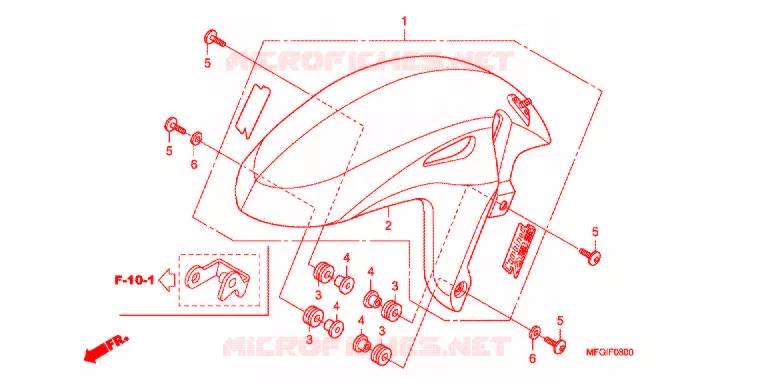 VOOR STROOMLIJNKAP   Honda MOTO 600 HORNET 2011  CB600FB