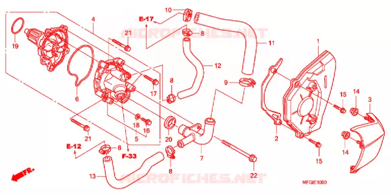 WATERPOMP  Honda MOTO 600 HORNET 2011  CB600FB