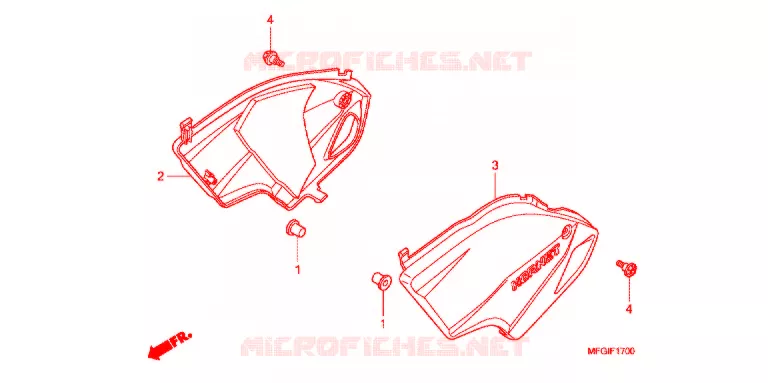 ZIJ-AFDEKKING  Honda MOTO 600 HORNET 2011  CB600FB