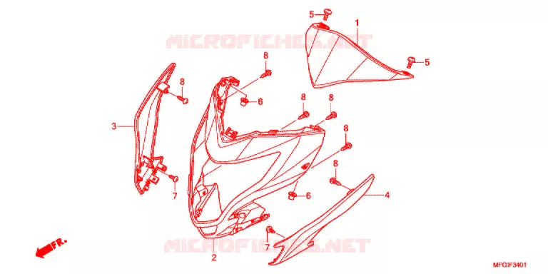 KAP (2) Honda MOTO 600 HORNET 2011  CB600FB