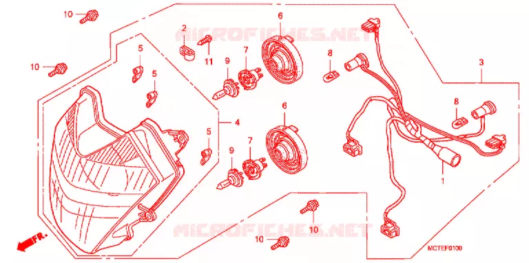 KOPLAMP  Honda SCOOTER 600 SILVERWING 2007  FJS600A7