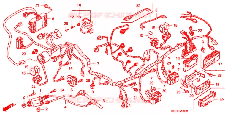 BEDRADINGSBUNDEL   Honda SCOOTER 600 SILVERWING 2008  FJS600A7