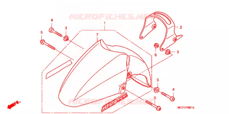 VOOR STROOMLIJNKAP  (FJS600D7/FJS600A) Honda SCOOTER 600 SILVERWING 2007  FJS600A7
