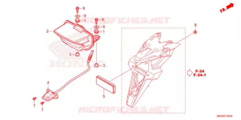ACHTERLICHT/KENTEKEN LICHT  Honda MOTO 1100 AFRICA-TWIN 2021  CRF1100A4M
