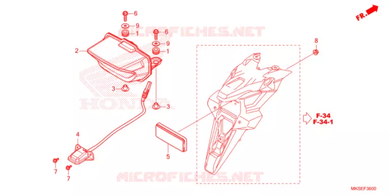 ACHTERLICHT/KENTEKEN LICHT  Honda MOTO 1100 AFRICA-TWIN 2021  CRF1100D2M