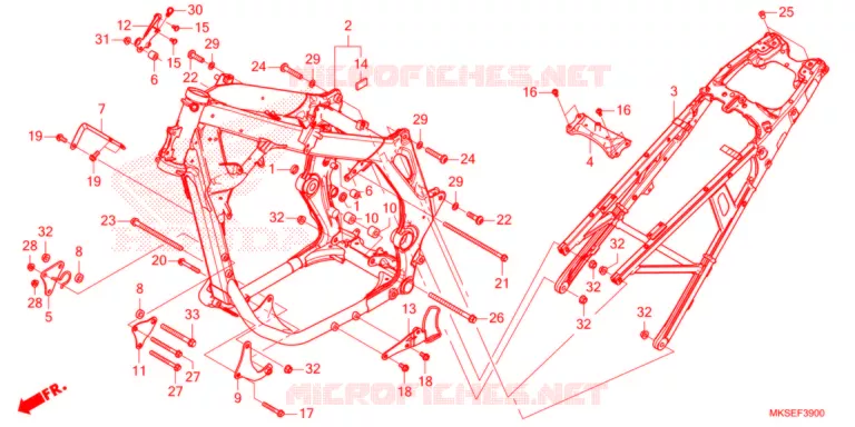 FRAME CHASSIS  Honda MOTO 1100 AFRICA-TWIN 2021  CRF1100DLM