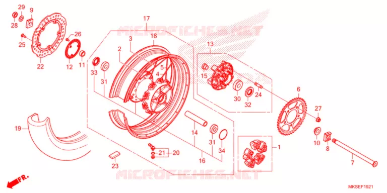 ACHTER WIEL (2) Honda MOTO 1100 AFRICA-TWIN 2021  CRF1100DL2M