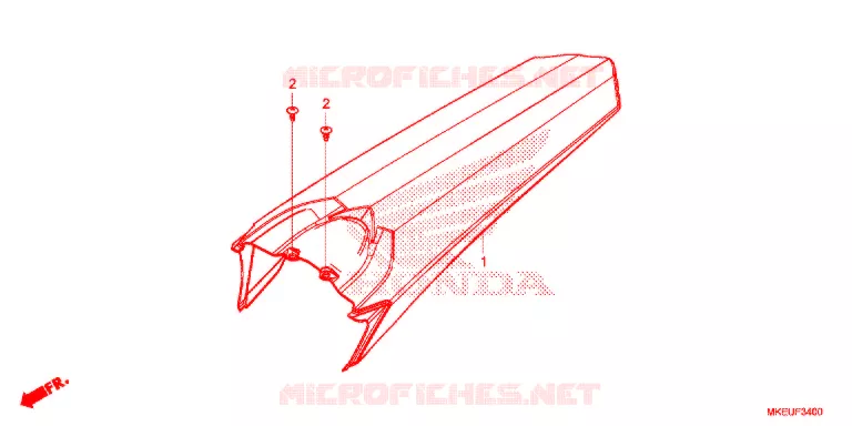 ACHTER STROOMLIJNKAP  Honda MOTO 450 CRF 2020  CRF450LL