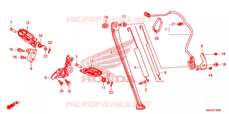 OPSTAP/STANDAARD  Honda MOTO 450 CRF 2020  CRF450LL