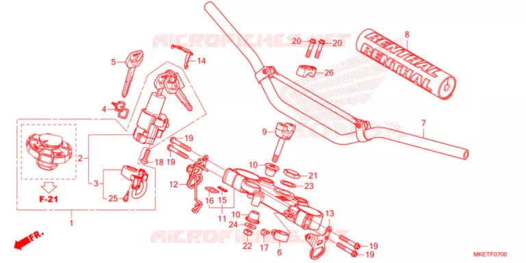 HENDEL PIJP/BOVENSTE BRUG  Honda MOTO 450 CRF 2022  CRF450RLM