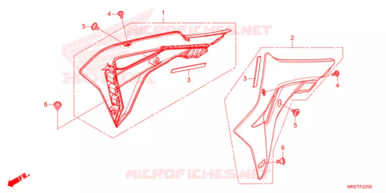 RADIATOR VERSTIJVING  Honda MOTO 450 CRF 2021  CRF450RLM