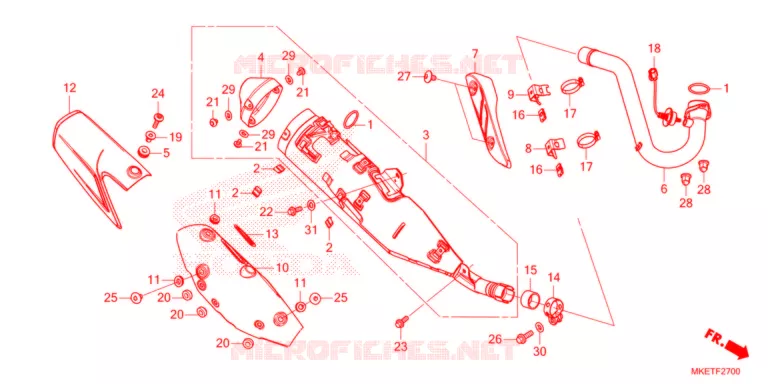 UITLAATDEMPER  Honda MOTO 450 CRF 2021  CRF450RLM