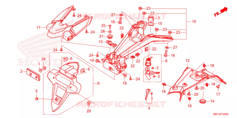 ACHTER STROOMLIJNKAP  Honda SCOOTER 750 FORZA 2021  NSS750M