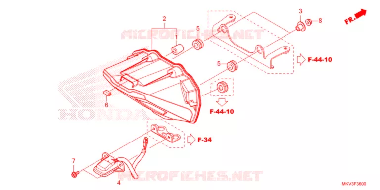 ACHTERLICHT/KENTEKEN LICHT  Honda SCOOTER 750 FORZA 2021  NSS750M