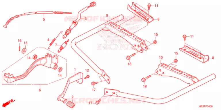 PEDAAL/OPSTAP  Honda ATV 420 FOURTRAX 2021  TRX420FA2M