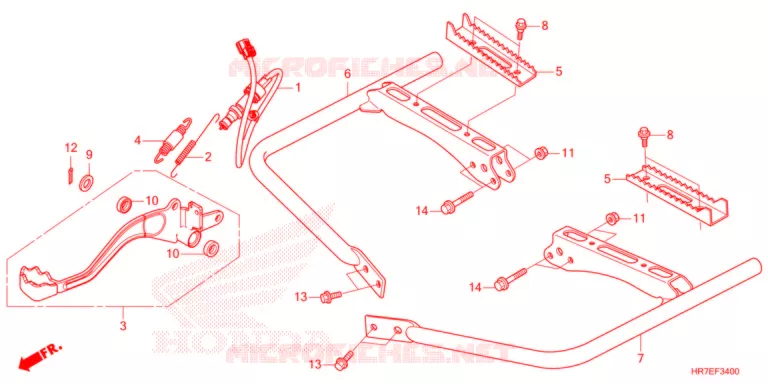 OPSTAP/PEDAAL  Honda ATV 420 FOURTRAX 2021  TRX420FA6M