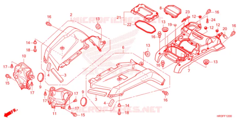 VOOR STROOMLIJNKAP  Honda ATV 420 FOURTRAX 2021  TRX420FM2M