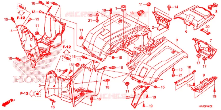 ACHTER STROOMLIJNKAP  Honda ATV 520 FOURTRAX 2021  TRX520FM2M