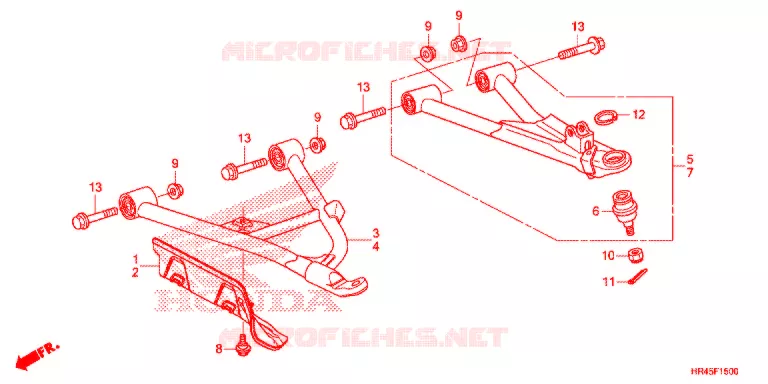 VOOR ARM  Honda ATV 520 FOURTRAX 2021  TRX520FM2M