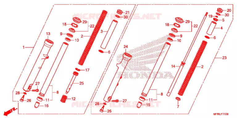 VOOR VORK  Honda MOTO 1300 VT 2020  VT1300CXAL