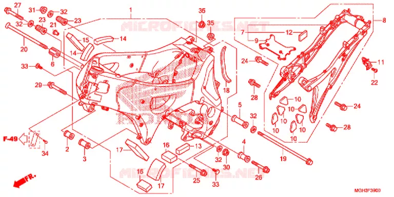 FRAME CHASSIS  Honda MOTO 1200 CROSSTOURER 2012  VFR1200XDC