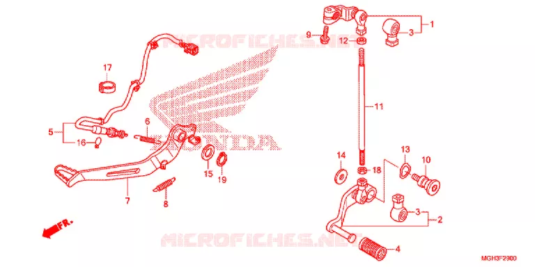 PEDAAL  Honda MOTO 1200 CROSSTOURER 2012  VFR1200XDC