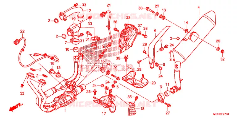 UITLAATDEMPER  Honda MOTO 1200 CROSSTOURER 2012  VFR1200XDC