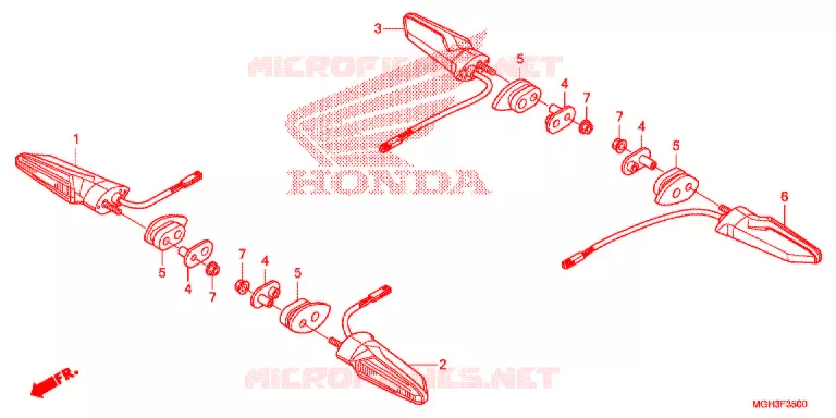 KNIPPERLICHT  Honda MOTO 1200 CROSSTOURER 2013  VFR1200XDD