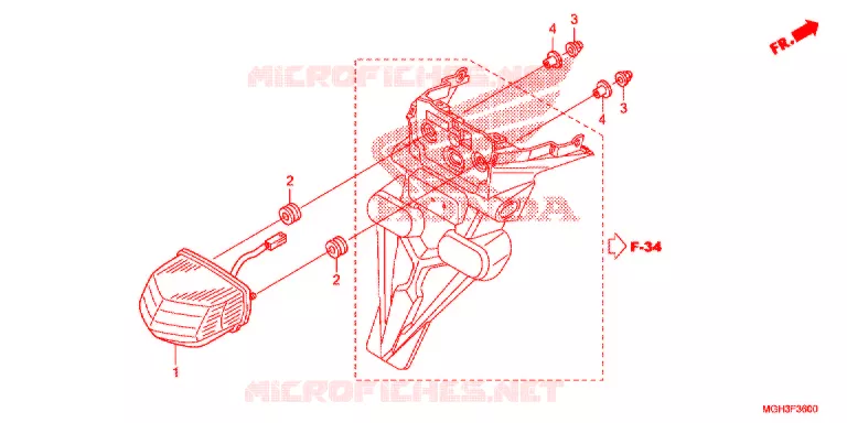 ACHTERLICHT  Honda MOTO 1200 CROSSTOURER 2013  VFR1200XDD
