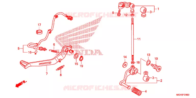 PEDAAL  Honda MOTO 1200 CROSSTOURER 2013  VFR1200XD