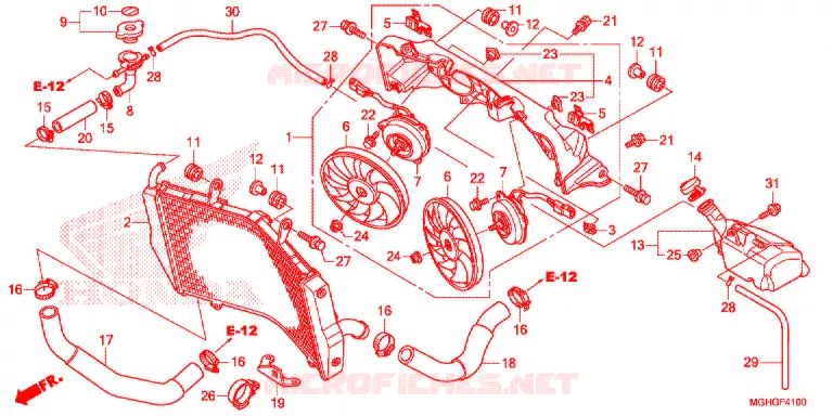 RADIATEUR  Honda MOTO 1200 CROSSTOURER 2016  VFR1200XG