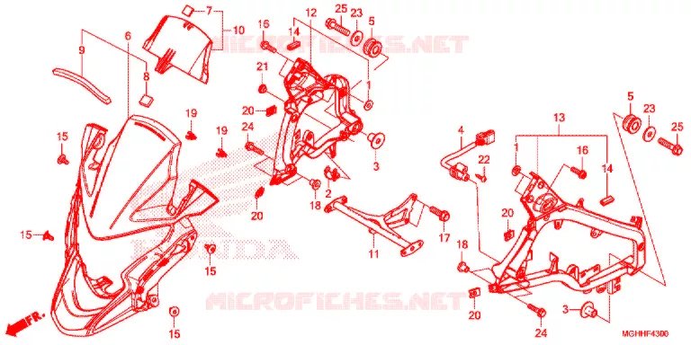 BOVEN KAP  Honda MOTO 1200 CROSSTOURER 2017  VFR1200XDSH