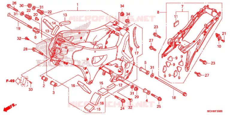 FRAME CHASSIS  Honda MOTO 1200 CROSSTOURER 2017  VFR1200XDSH