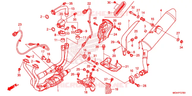 UITLAATDEMPER  Honda MOTO 1200 CROSSTOURER 2015  VFR1200XDLF