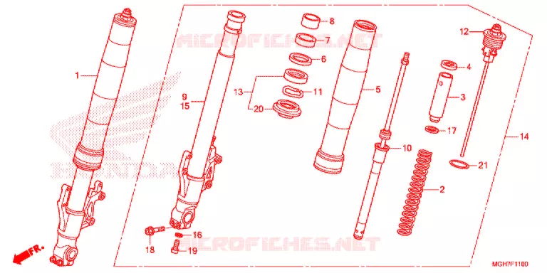 VOOR VORK  Honda MOTO 1200 CROSSTOURER 2016  VFR1200XDF