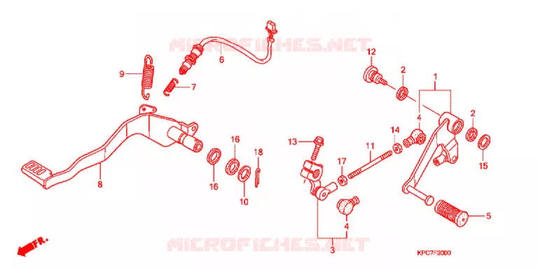 PEDAAL   Honda MOTO 125 VARADERO 2011  XL125VB