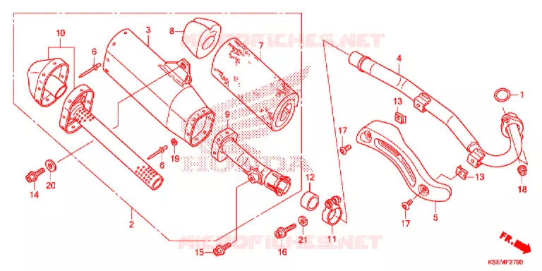 UITLAATDEMPER   Honda MOTO 150 CRF 2021  CRF150RBM