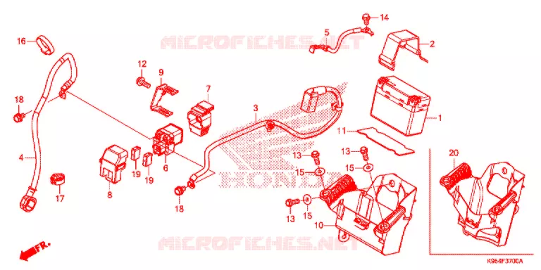 ACCU   Honda MOTO 250 CRF 2021  CRF250RM