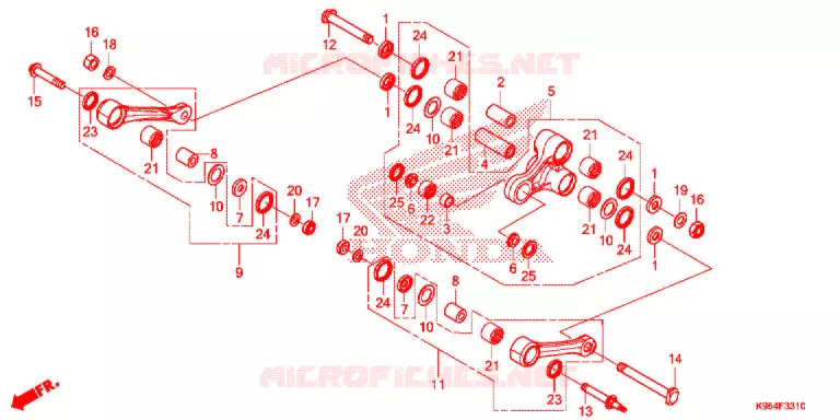 ACHTER KUSSEN ARM Honda MOTO 250 CRF 2021  CRF250RM