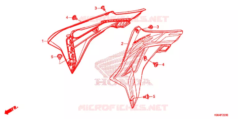 RADIATOR VERSTIJVING (CRF250R) Honda MOTO 250 CRF 2021  CRF250RM