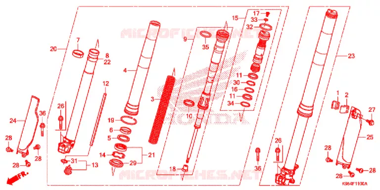 VOOR VORK  Honda MOTO 250 CRF 2021  CRF250RM