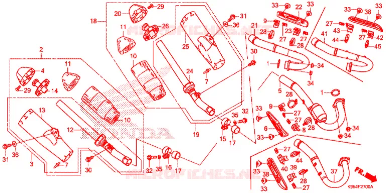 UITLAATDEMPER   Honda MOTO 250 CRF 2021  CRF250RXM