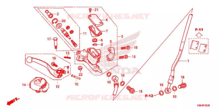 VOOR REM HOOFD CILINDER   Honda MOTO 250 CRF 2021  CRF250RXM