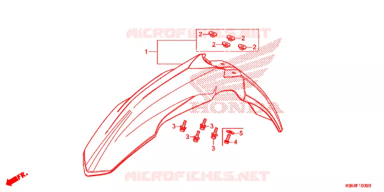 VOOR STROOMLIJNKAP   Honda MOTO 250 CRF 2021  CRF250RXM