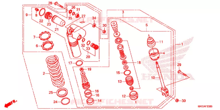 ACHTER KUSSEN   Honda MOTO 450 CRF 2021  CRF450RLM