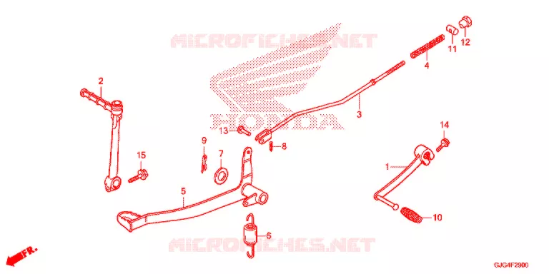 SCHAKELPEDAAL/REMPEDAAL/KICKSTARTER ARM Honda MOTO 50 CRF 2021  CRF50FM