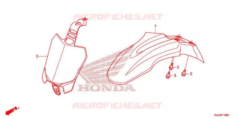 VOOR STROOMLIJNKAP   Honda MOTO 50 CRF 2021  CRF50FM