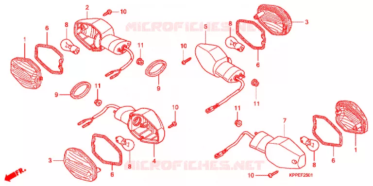 KNIPPERLICHT  (CBR125RW7/RW9/RWA) Honda MOTO 125 CBR 2009  CBR125RW7