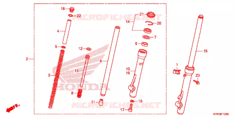 VOOR VORK  Honda MOTO 110 CRF 2021  CRF110FM